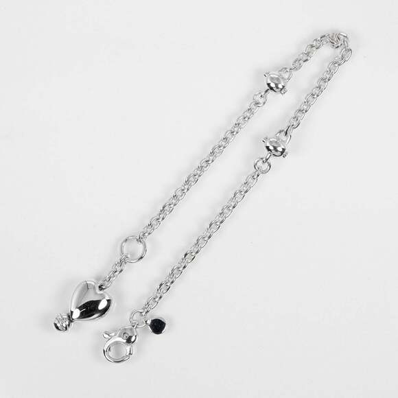 TIFFANY Silver Heart Charm Bracelet